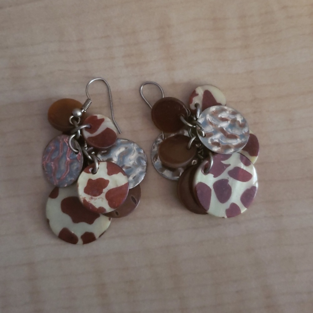 BUNDLE ONLY Brown Toned Earrings - Picture 1 of 6
